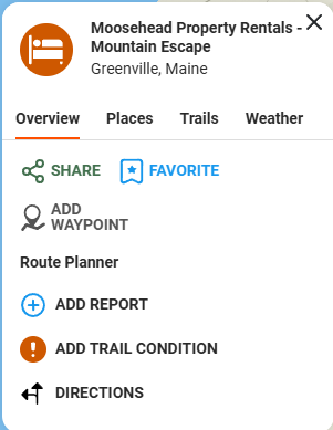 Moosehead Property Rentals - Mountain Escape
